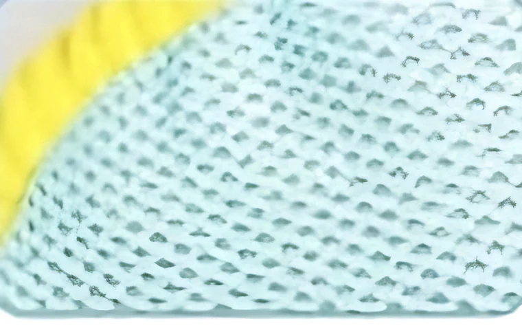 Close-up of the breathable mesh end panel